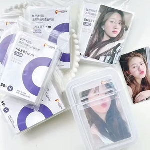 10pc Kpop Photocard Holder Toploader, 50 Holographic Card Sleeves for –  k-beautyvelvet
