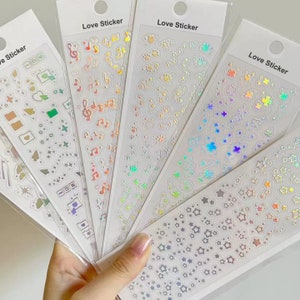 Kpop Polco Deco Sticker Holographic Holo Silver Clear 1 PC 1 Pack ...