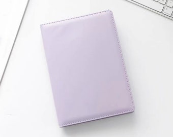A5 Leather Kpop Photocard PC Binder Blue White Pink Violet Binder 30 Refill  Pages Sheets 3 Inch 4 Pocket Seventeen BTS Dreamcatcher 
