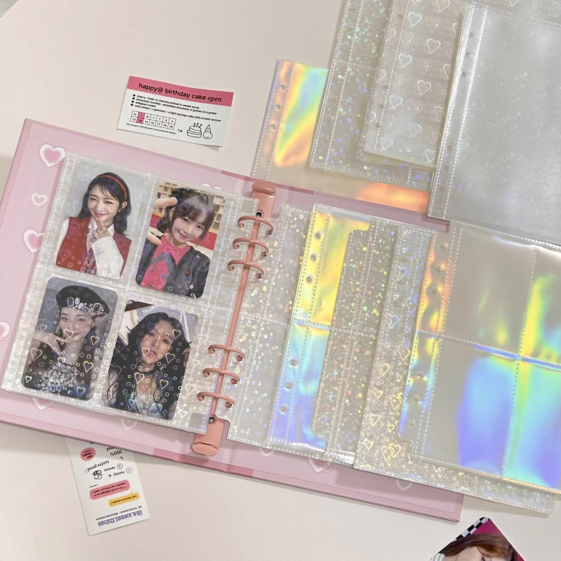 3 pouce Mini Album Photo Album Photocard Kpop 40 Pochettes Cœur d