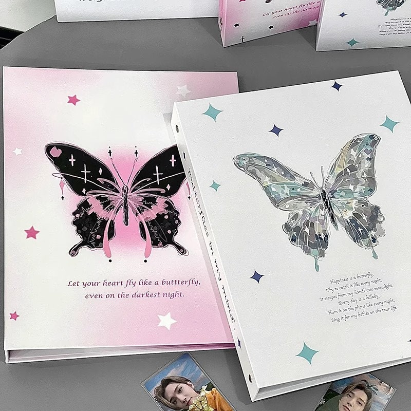 Album photo papillon, classeur de cartes photo Kpop, porte-carte d