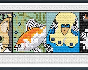 Pet Animals Cross Stitch - Pet Therapy Bookmark