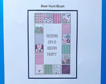 Teddies Cross Stitch (Pink) - Bear Hunt Blush Sampler