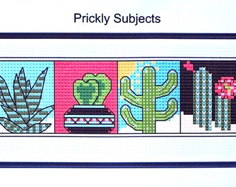 Cactus Cross Stitch (Bookmark) - Cactus PRICKLY SUBJECTS Bookmark Pattern