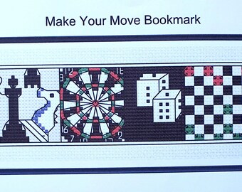 Games Cross Stitch (Bookmark) - Make Your Move Bookmark