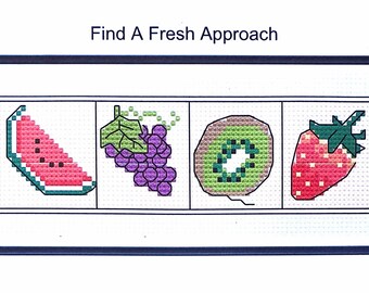 Fruit Cross Stitch (Bookmark) - Find a Fresh Approach Bookmark
