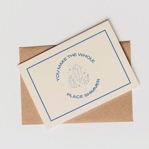 You Make The Whole Place Shimmer Card | Bejeweled Birthday Card | Love Card | Card For Best Friend | Birthday Card