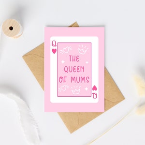 Tarjeta de la Reina de las Mamás / Tarjeta del Día de la Madre / Tarjeta de Amor para Mamá / Tarjeta de Agradecimiento a Mamá / Tarjeta de Ace Mum / Tarjeta de Cumpleaños de Mamá