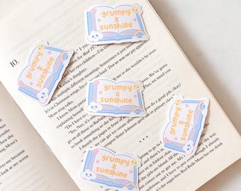 Grumpy x Sunshine Book Trope Sticker | Book Tropes Sticker | Vinyl Sticker | Laptop Decal | Bookish Girly | Book Lover | Journal Sticker