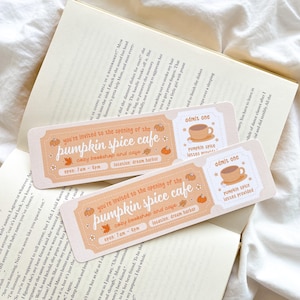 Pumpkin Spice Lesezeichen Lesezeichen | Buch Club Lesezeichen Lesezeichen | Niedliches Herbst Lesezeichen Herbst Lesezeichen