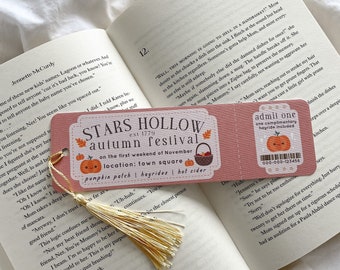 Autumn Festival Bookmark | Pumpkin Fall Bookmark | Fall Festival | Rory Lorelai | Halloween Bookmark