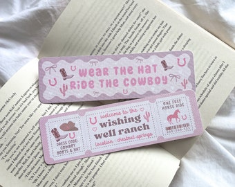 Chestnut Springs Bookmark | Wishing Well Ranch Bookmark | Cowboy Romance Bookmark | Romance Reader | Wear The Hat Ride The Cowboy