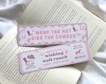 Chestnut Springs Bookmark | Wishing Well Ranch Bookmark | Cowboy Romance Bookmark | Romance Reader | Wear The Hat Ride The Cowboy