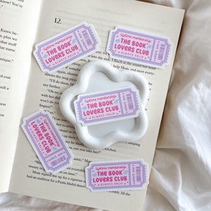 The Book Lovers Club Aufkleber | Niedliche Sticker | Buchen Sie Club-Karte | Ereader Sticker | Vinyl-Aufkleber | Wasserflasche Laptop Handy Aufkleber
