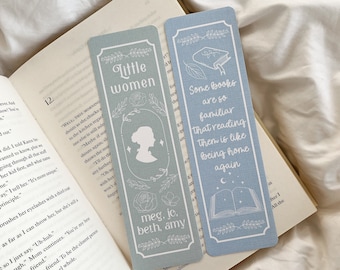 Little Women Bookmark | Jo March Bookmark | Bookish Gift | Book Lover Gift | Minimal Bookmark | Floral Bookmark | Classics Bookmark