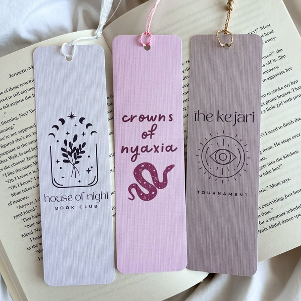 The Serpent And The Wings Of Night Bookmark | The Kejari Tournament | Crowns of Nyaxia | Fantasy Bookmark | Romantasy Bookmark