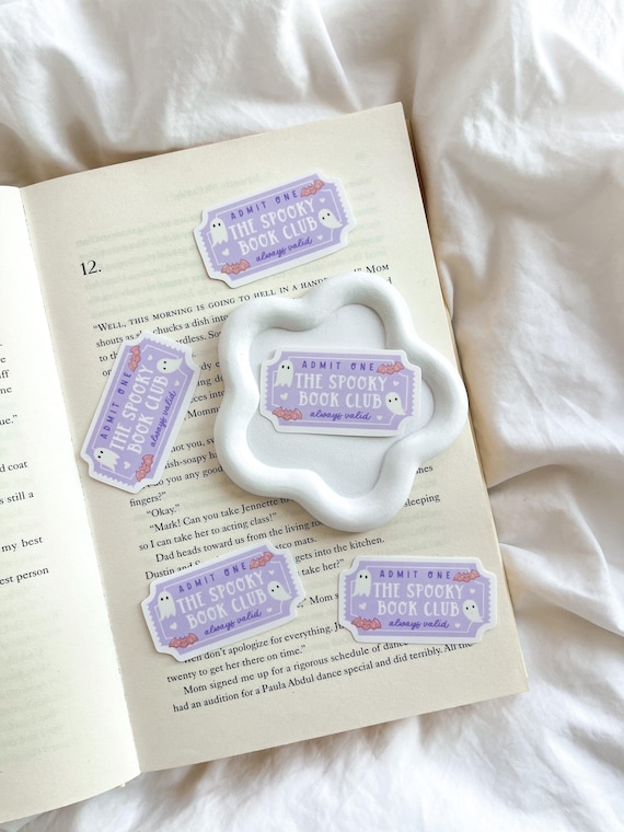 The Spooky Book Club Sticker | Bookish Sticker | Vinyl Sticker | Water Bottle Laptop Phone Decal | Ghost Sticker | Cute Ghost
