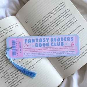 Fantasy Readers Book Club Bookmark | Fantasy Reader Bookmark | Fantasy Books | Book Lover | Bookish Gift | Fantasy Lover