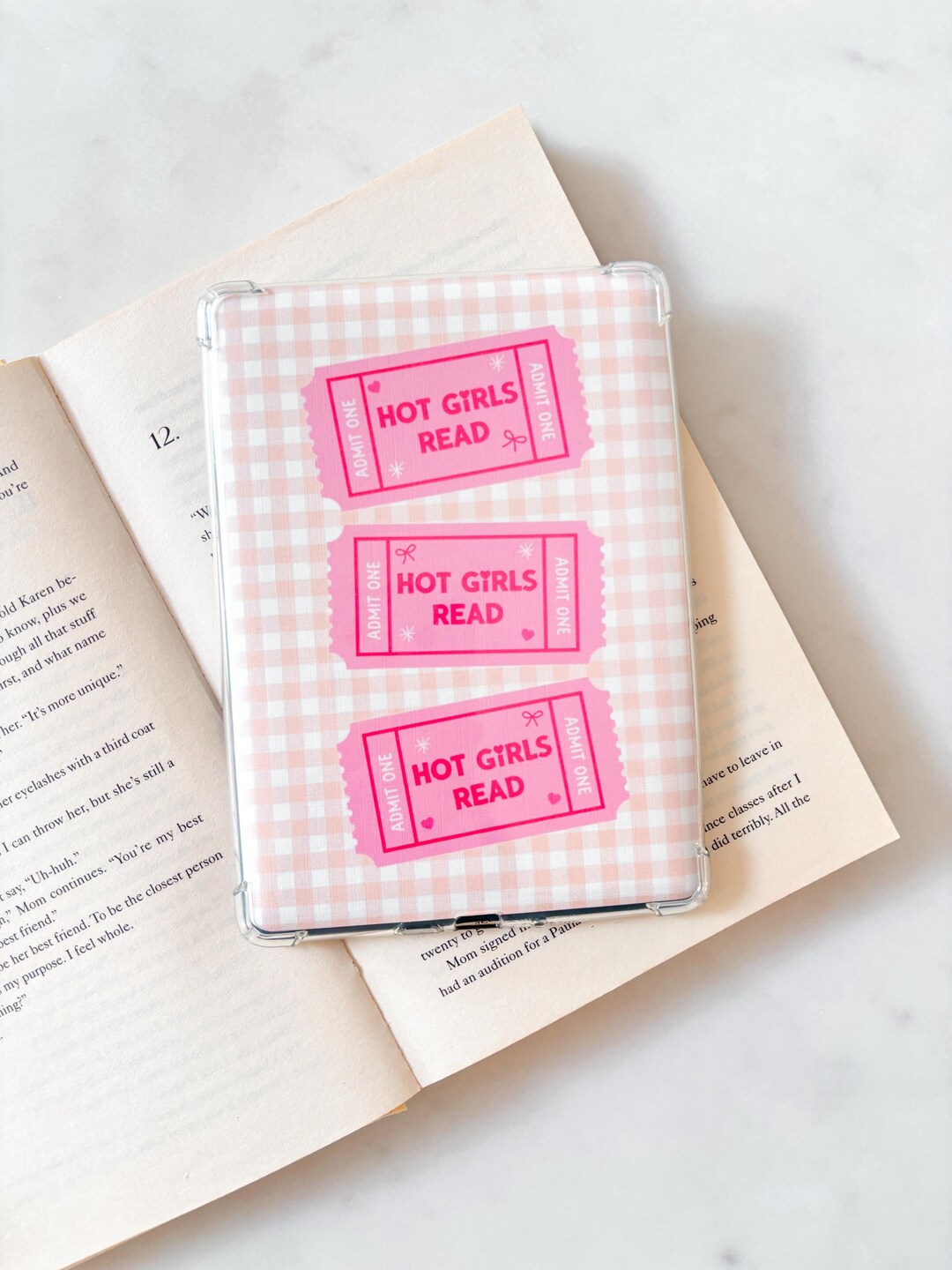 Hot Girls Read Ticket Ereader Insert | Ereader Case | Girly Pop Kindle ...