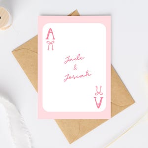 Benutzerdefinierte Namen Verlobung Hochzeitskarte | Personalisierte Namenskarte | Verliebte Verliebte | Süße Hochzeitskarte | Liebe | Verlobungskarte | Glückliches Mädchen