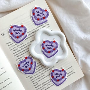Spooky Girl Heart Cake Sticker | Cute Spooky Girl Sticker | Cute Sticker | Ereader Sticker | Vinyl Sticker | Laptop Decal | Journal Sticker