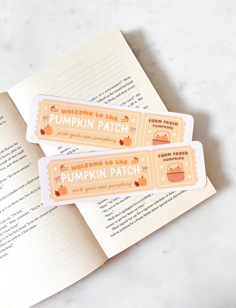 Pumpkin patch bookmark Autumn Cosy Vibes
