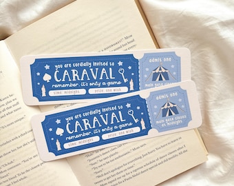 Caraval Ticket Lesezeichen | Fantasy Lesezeichen | Karaval Buchclub | Romantasy Buchclub Lesezeichen