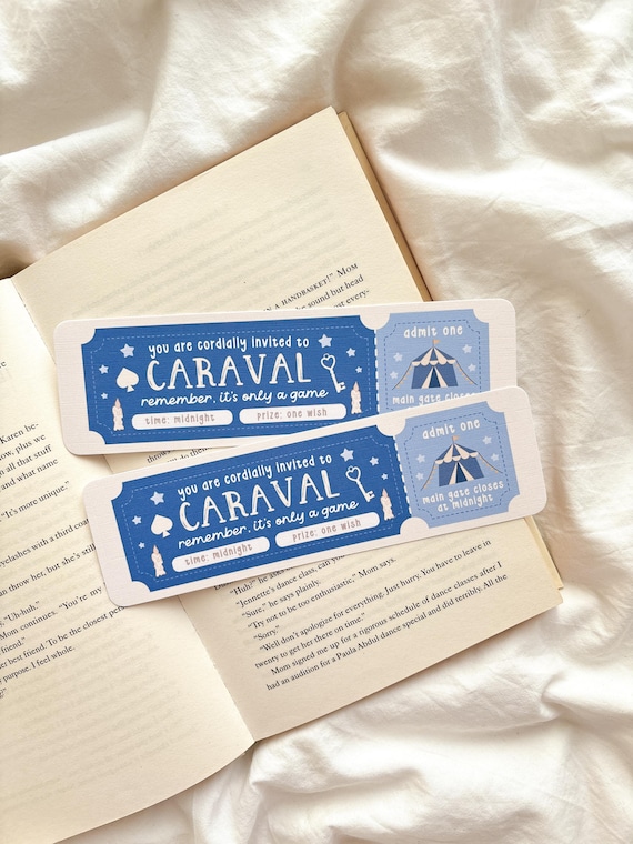Caraval Ticket Bookmark | Fantasy Bookmark | Caraval Book Club | Romantasy Book Club Bookmark