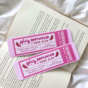 スパイシー ロマンス ブック クラブ ブックマーク | ブックマーク チケット バウチャー | ロマンス ブック ラバー | ブック ギフト | フェミニスト ブックマーク