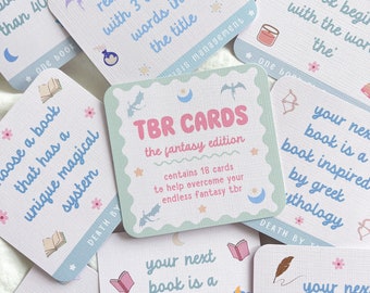 TBR Cards | Fantasy Edition | TBR Prompt Cards | TBR Tarot Cards | Book Lovers Gift | Bookworm Gift