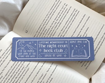 Night Court Book Club Bookmark | A Court Of Bookmark | Fantasy Bookmark | Rhys and Feyre | To The Stars Who Listen