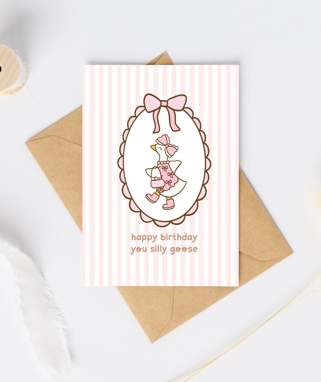 Happy Birthday You Silly Goose Greeting Card | Goose Birthday Card ...