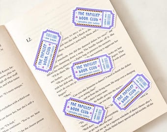 Thriller Book Club Ticket Sticker | Cute Sticker | Vinyl Sticker | Laptop Phone Decal | Thriller Reader | Book Club Ticket | Journal Sticker