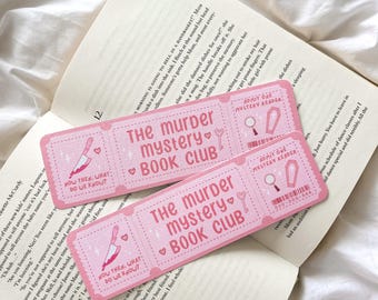 Zakładka do książki "Morderstwo - kryminał" | Straszna zakładka | Czytelnik thrillerów kryminalnych | Urocza, straszna zakładka | Zakładka na Halloween | Książkowy prezent