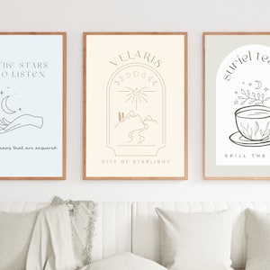 Velaris Print | Night Court Art | Minimal Poster | Suriel Tea Poster | To The Stars Who Listen | A4 A5 Print | Wall Art