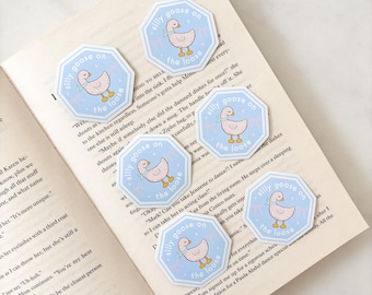 Silly Goose On The Loose Sticker | Cute Goose Sticker | Duck Sticker | Bookish Sticker | Journal Stickers | Goose Sticker