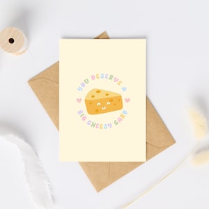 Kaasachtige kaart | Kaasliefhebbers | Verjaardagskaart | Liefdeskaart | Gefeliciteerd kaart | Kaas woordspeling