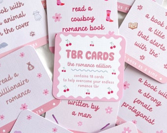 TBR Cards | Romance Edition | TBR Prompt Cards | TBR Tarot Cards | Book Lovers Gift | Bookworm Gift