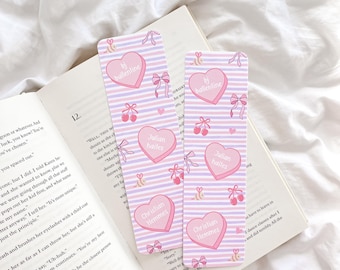 BJ Ballentine Bookmark | Magnolia Parks Book Boyfriend Bookmark | Coquette Bow Bookmark | Coquette Heart Bookmark