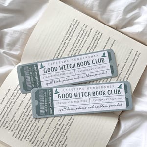 Good Witch Book Club Lesezeichen | Lesezeichen Ticket-Gutschein | Hexenlicht | Fantasie Buchklub | | Buchliebhaber Geschenk | Gruselzeit | Herbst Herbst