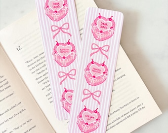 Rosa Kuchen Lesezeichen | Kokette Herz Kuchen Lesezeichen | Buchliebhaber Lesezeichen | Romanze Leser