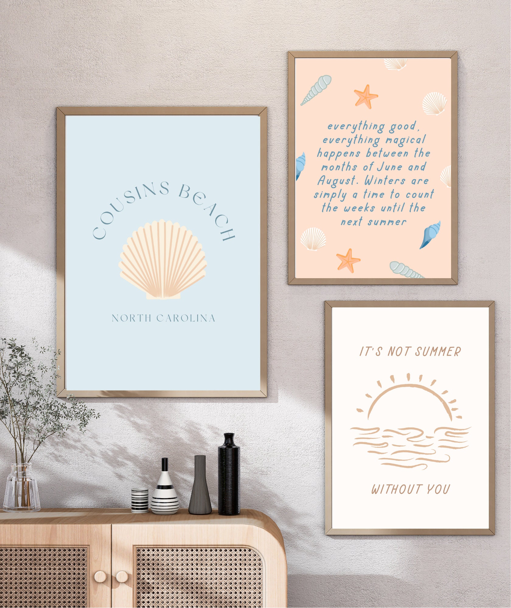 TSITP Inspired Wall Art TSITP Art Print Cousins Beach Poster A4 Print It's  Not Summer Without You - Etsy