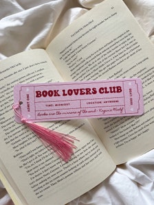 Book Lovers Club Bookmark | Feminist Bookmark | Bookmark Ticket | Cute Bookmark | Gift For Book Lover | Book Club | Female Book Club