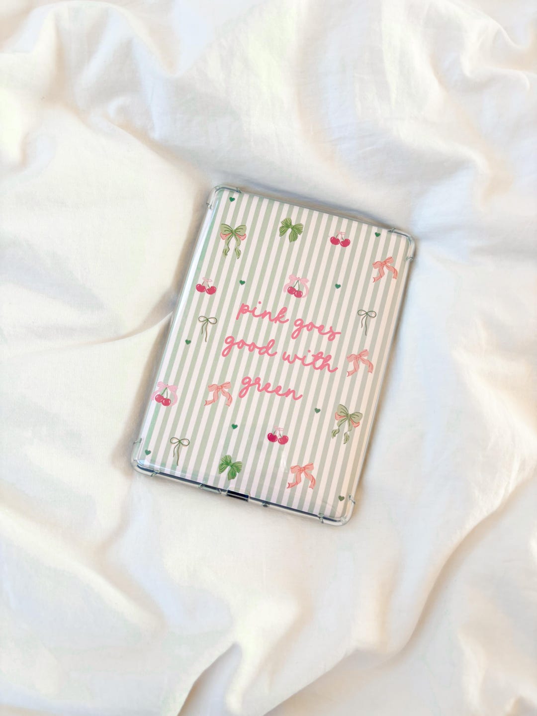 Cute Pink & Green Bow Ereader Case | Pink Goes With Green | Coquette ...