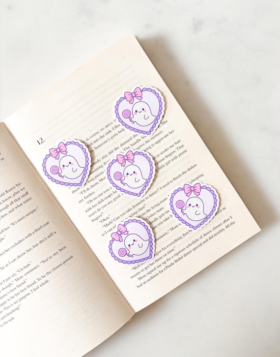 Coquette Ghost Sticker | Cute Journal Sticker | Ereader Sticker | Cute Ghost Sticker | Spooky Reads Sticker | Coquette Bow