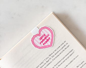 Spicy Romance Reader Magnetic Bookmark | Romance Reader Bookmark | Magnetic Bookmark | Bookworm Gift | Book Lovers Club