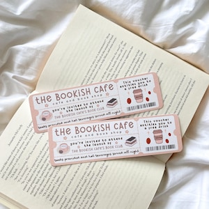 The Bookish Cafe Book Club | Coffee And Book Lover Bookmark | Coffee Obsessed Bookmark | Fall Bookmark | Autumn Fall Theme | Cosy Girls Club