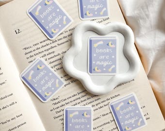 Books Are Magic Sticker | Bookish Sticker | Vinyl Sticker | Water Bottle Laptop Decal | Ereader Sticker | Fantasy Book Sticker | Bookworm