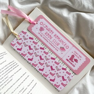 Cowboy Romance Book Club Bookmark | Bookmark Ticket | Book Lover Club ...