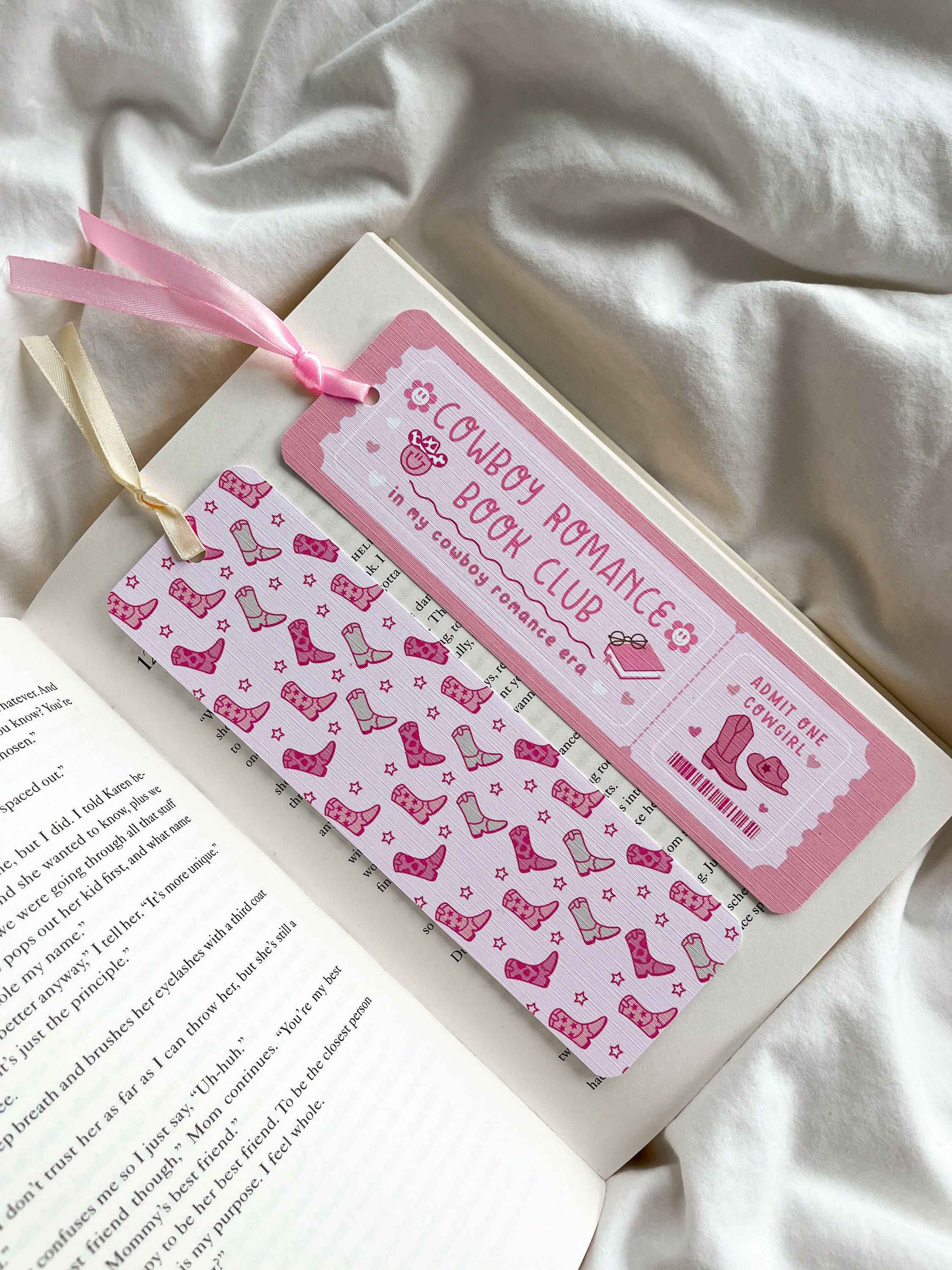 Cowboy Romance Book Club Bookmark | Bookmark Ticket | Book Lover Club ...
